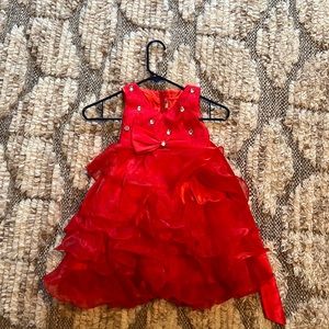 Girls red formal dress
